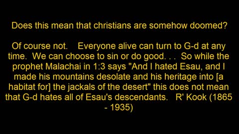 Edom and Christianity are the same.