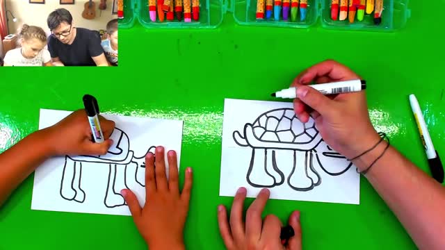 How to draw a Crazy Turtle With Folding Surprise