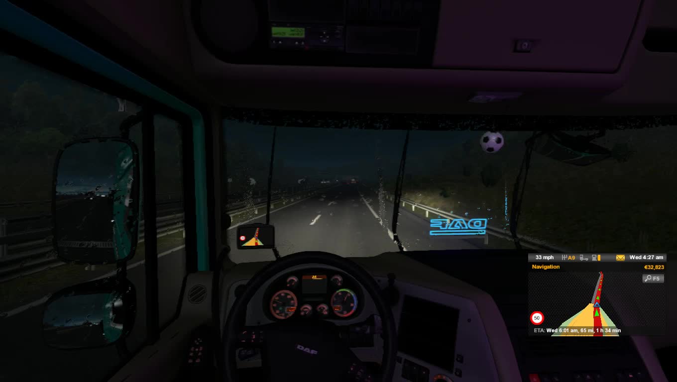 Heavy Rain Delivery Tractor Terni To Rome - Euro Truck Simulator 2 Gameplay ( No Commentary)