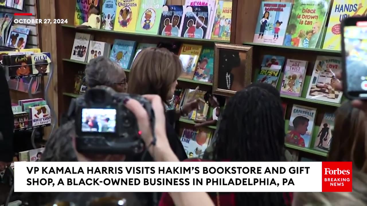 WATCH- Kamala Harris Visits Black-Owned Bookstore in Philadelphia, Pennsylvania