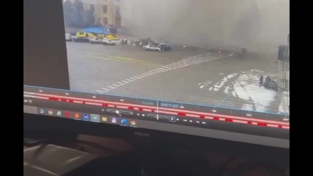 ⚡️ Massive explosion next to Kharkov govt HQ (social media reports)
