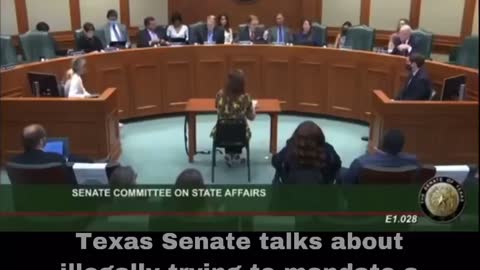 Texas Senate “American People are guinea pigs”