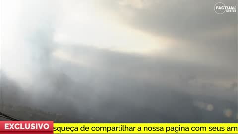 Vulcão em erupção em La Palma