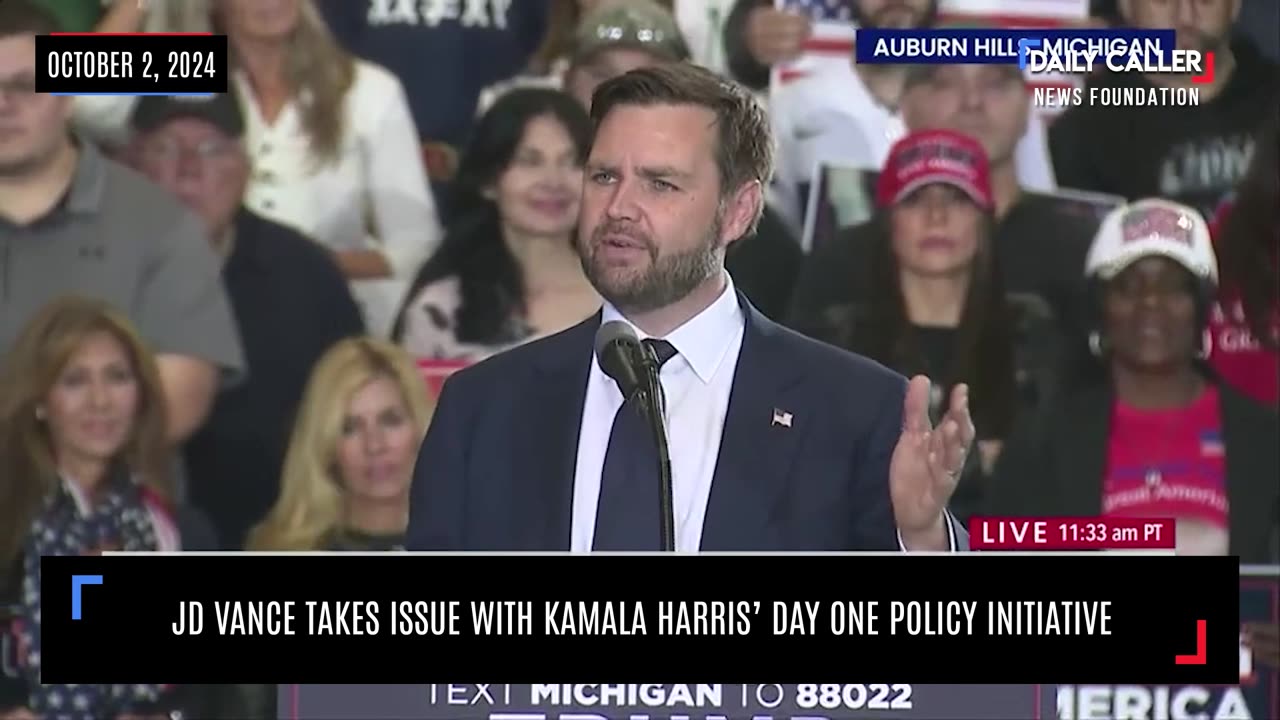 JD Vance Takes Issue With Kamala Harris' Day One Policy Initiative