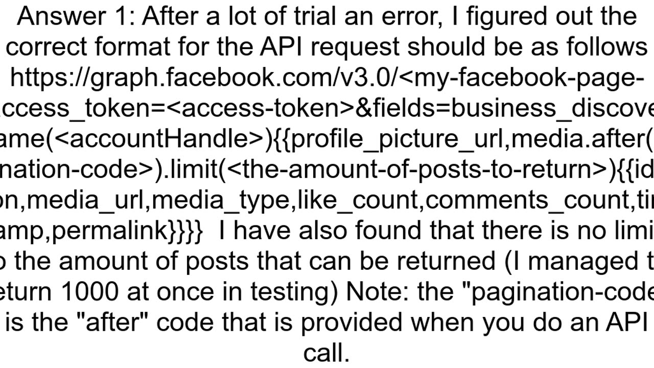 Pagination for Instagram using Facebook Graph API