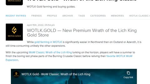 WOW WOTLK Classic on LiveJournal