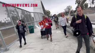 Protesters in Los Angeles