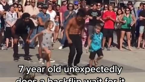 Hehitthatoutofnowhere#kid#surprise#gymnastics#flip#talent