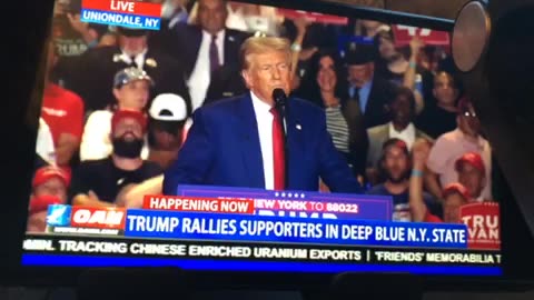 OAN trump delivers remarks at New York rally days after 2nd assasination attempt Wednesday 07:26 pm