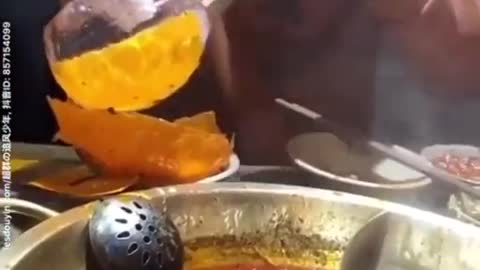 Using ice to remove the oil