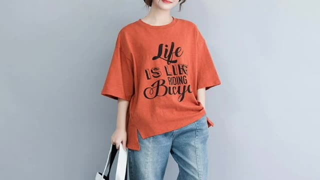 13. Plus Size Women T-Shirts Basic Lady Tops Tees Big Size Cotton Tunic Loose Casual Female