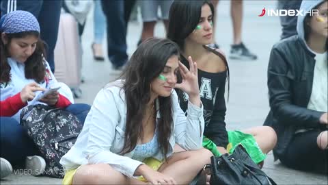 Brazilke pratile utakmicu svoje reprezentacije na Trgu u Zagrebu