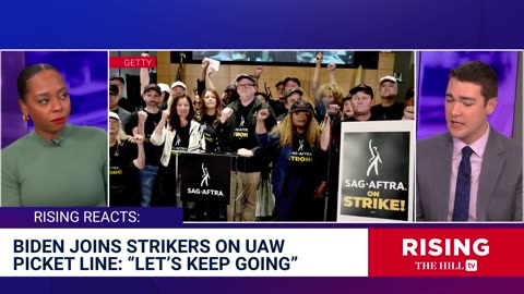 Biden Spends 15 MINS With UAW Strikers On Picket Line, Union Prez DENIES Trump Meeting