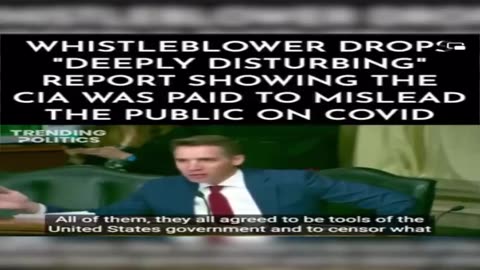 WHISTLE BLOWER ON THE CIA’S INVOLVEMENT WITH COVID