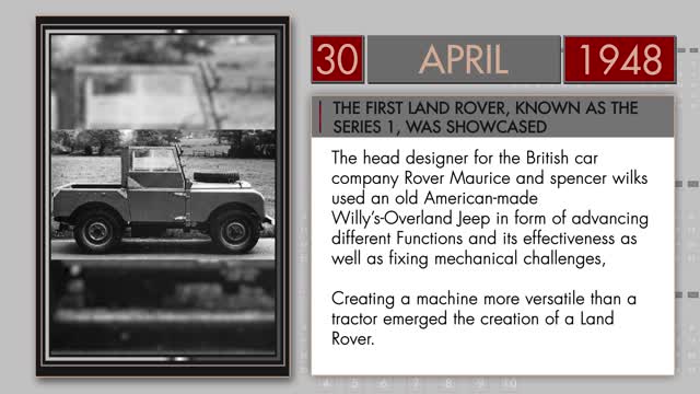 The first Land Rover, known as the Series 1, was showcased_1