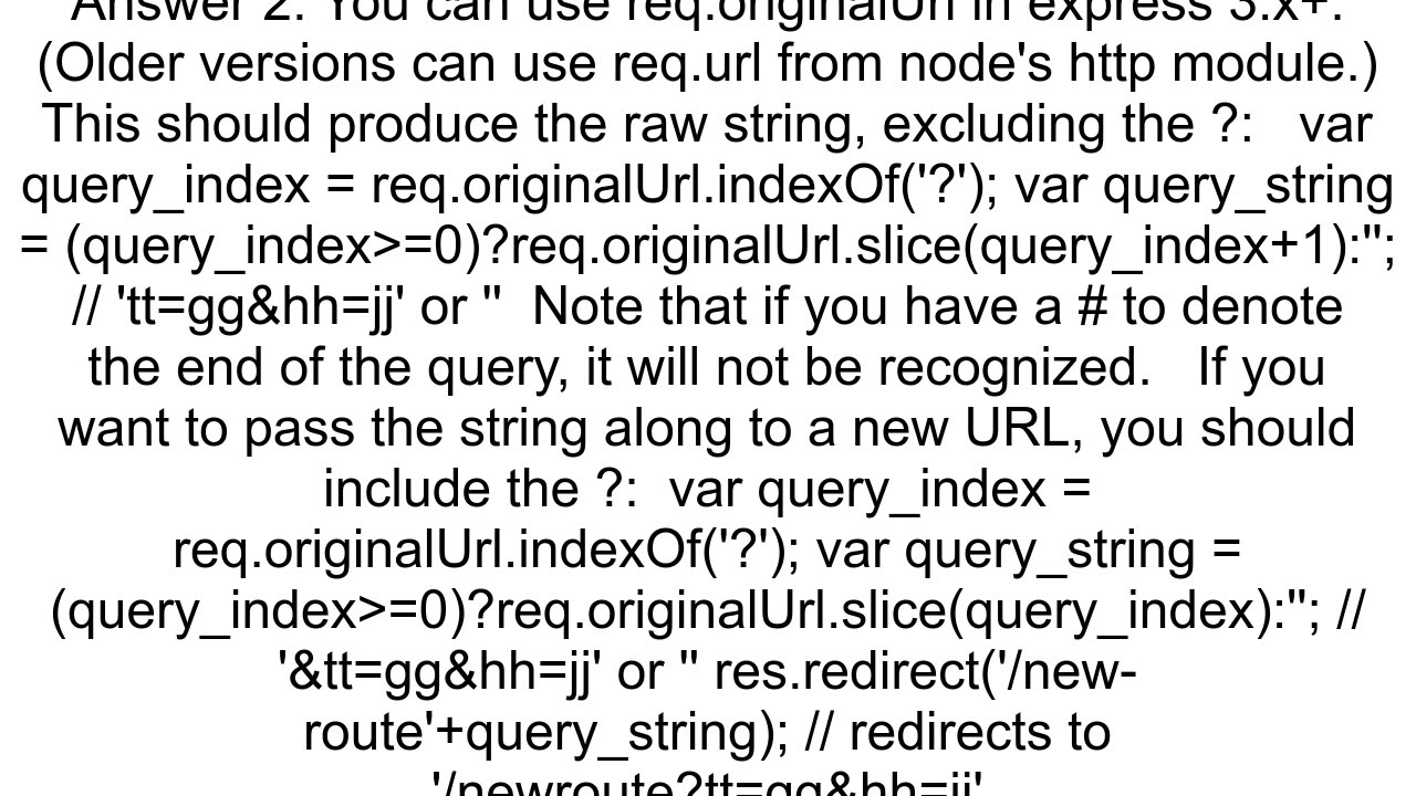 How to get the unparsed query string from a http request in Express