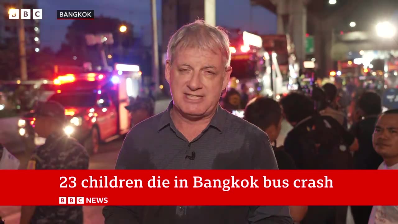 At least 23 people including children die in Thailand bus crash