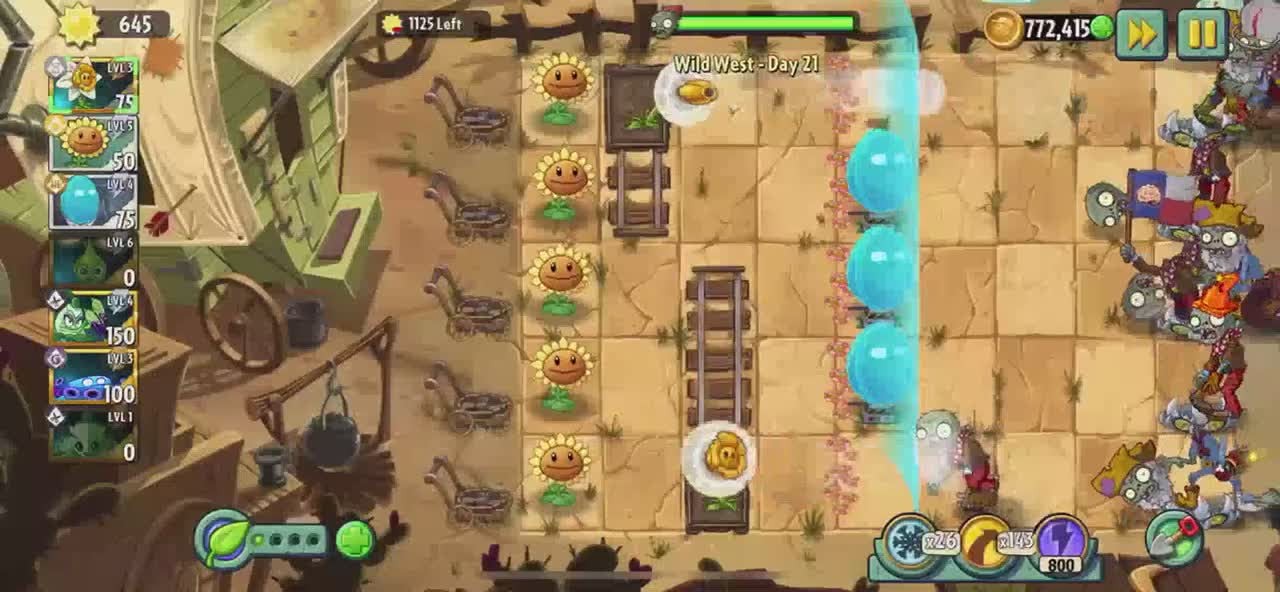 Plants vs Zombies 2 Wild West - Day 21