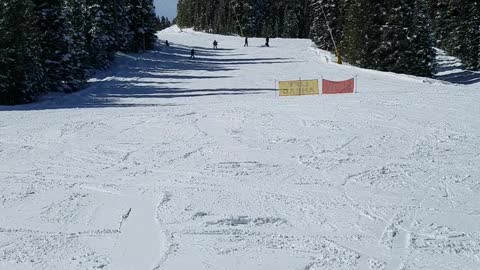 Ellie skiing