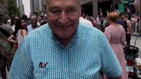 Chuck Schumer’s Stupid jew Grin Disappears When He Comes Face-to Face with a Constituent