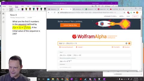 Finding Terms of a Recursive Sequence with Wolfram Alpha