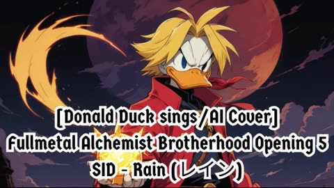 [Donald Duck sings/AI Cover] Fullmetal Alchemist Brotherhood Opening 5 SID - Rain (レイン)
