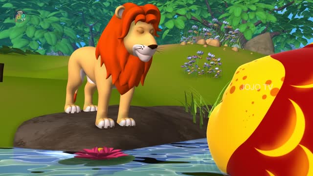 Lion and Giant Fish Story | 3D Hindi Moral Stories Kahaniya for Kids | JOJO TV