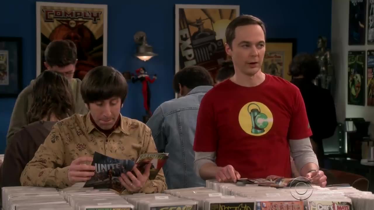 Stuart hires a female assistant manager Denise - The Big Bang Theory