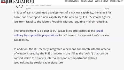 Big Move: Israel Makes Dramatic Upgrades to Military Plans to Attack Iran