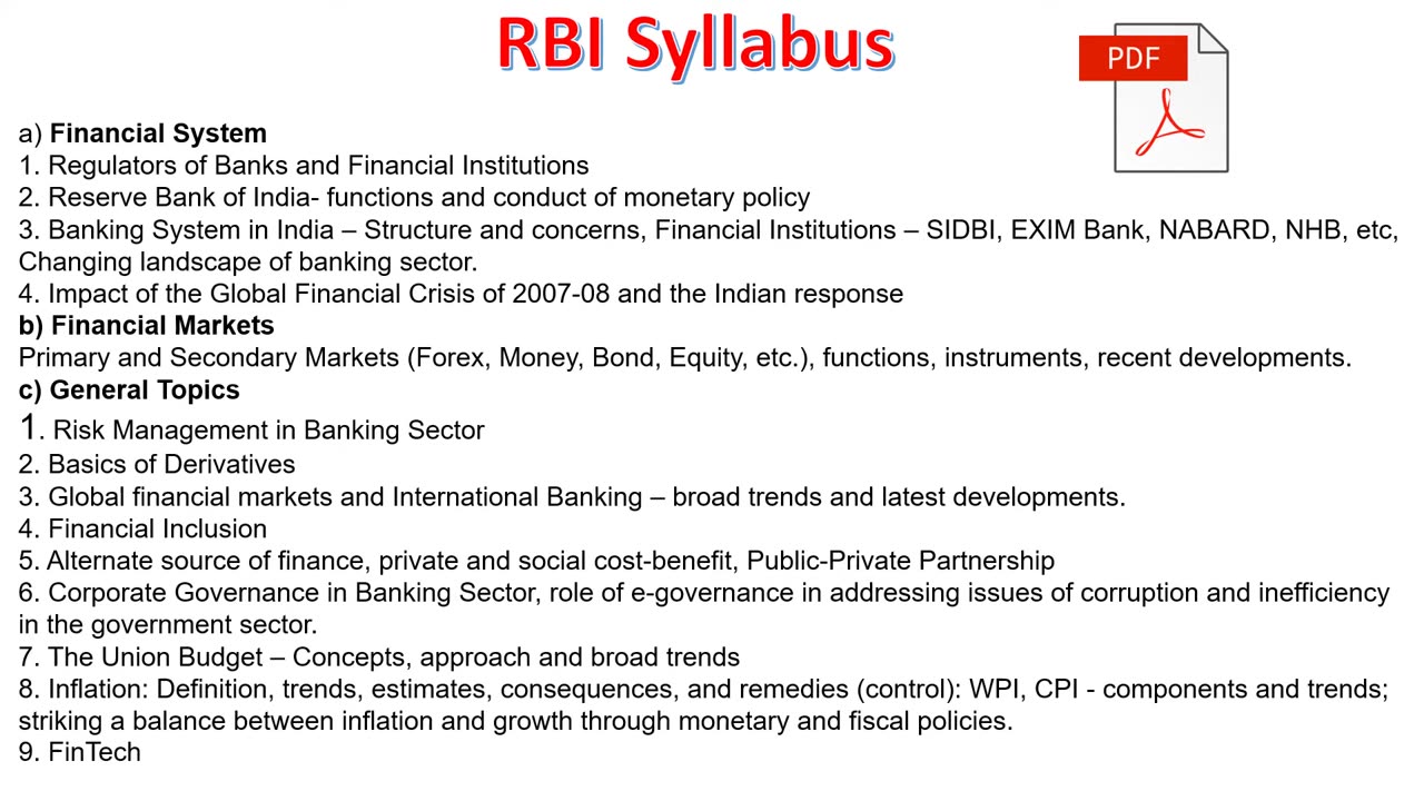 RBI Free Finance Course ( Part 1)