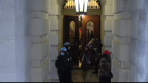 They even had the audacity to offer the policeman a bottle of water.