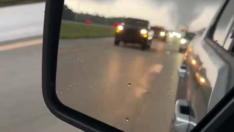 Tornado touched down in the middle of I-95 in Palm City, Florida.