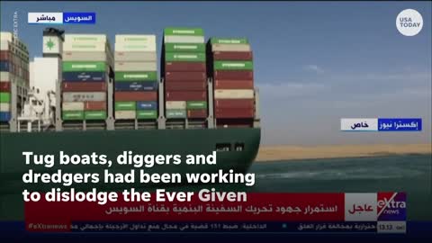 Suez Canal: Stuck container ship Ever Given free and on the move