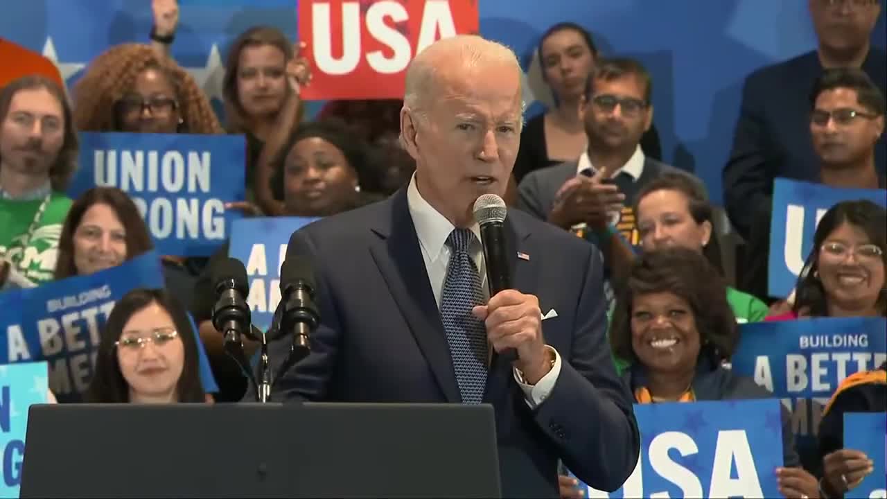 Biden delivers speech at the DNC event in Washington