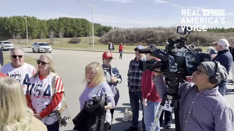 WAITING TO SEE TRUMP LAND AT GREENVILLE-SPARTANBURG NAT AIRPORT 2-20-24