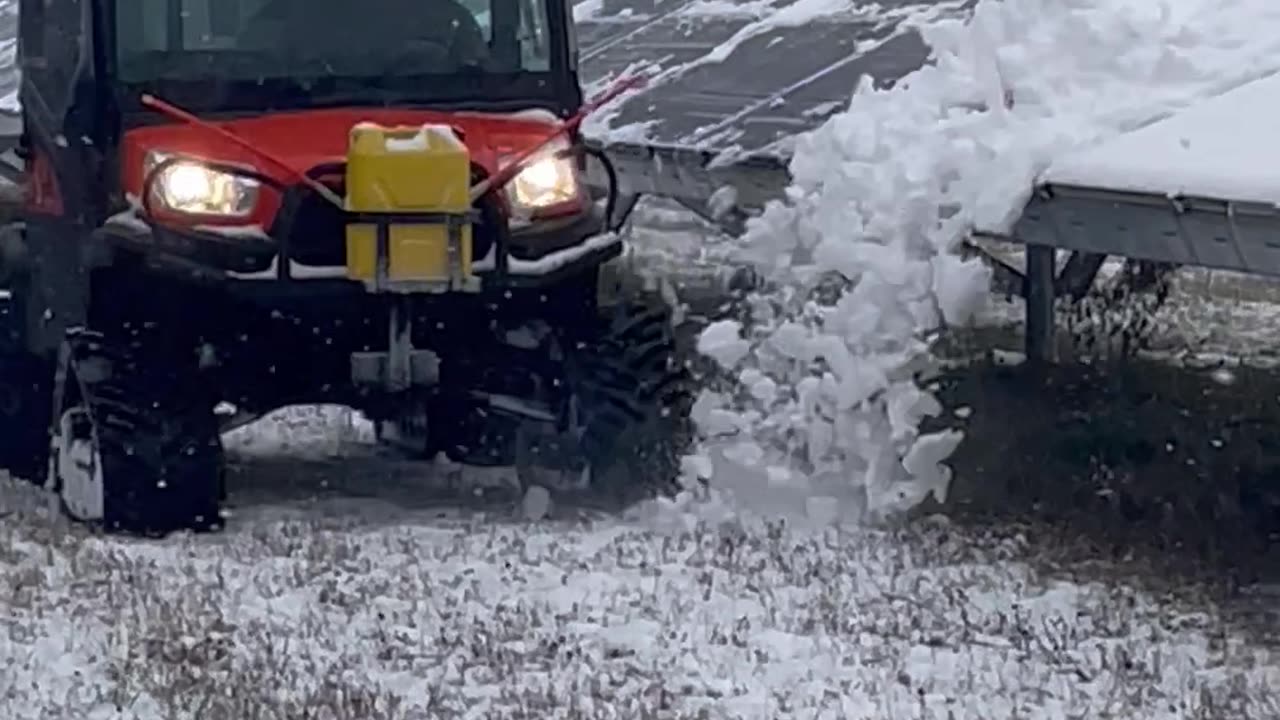 Solar Farm Gets Snowplowed