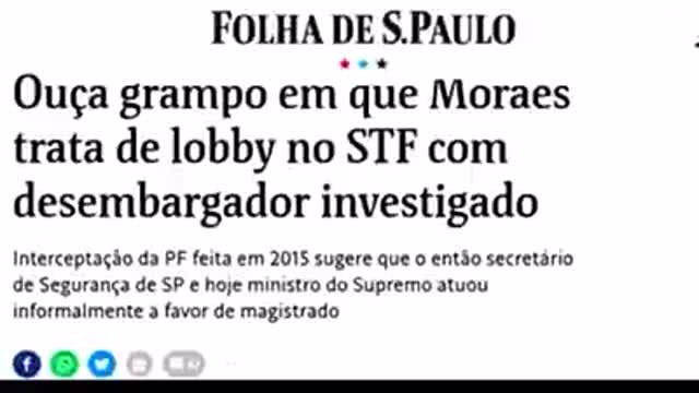 Moraes ja fez loby no STF vejam vídeo...