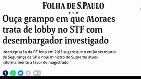 Moraes ja fez loby no STF vejam vídeo...