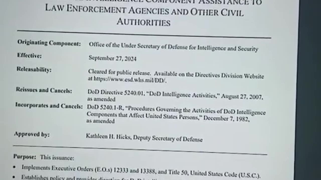 While Everybody Was Distracted With All The Crazy Stuff Going On The DOD Put Out A Directive 5240.01