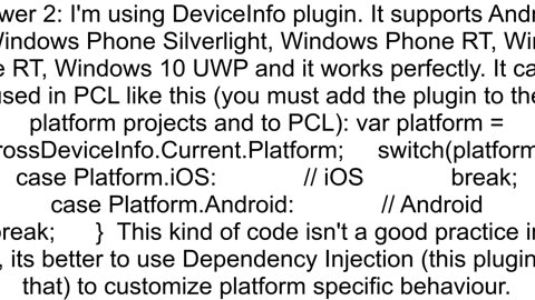 How to know the current OS platform of the executing code Android iOS