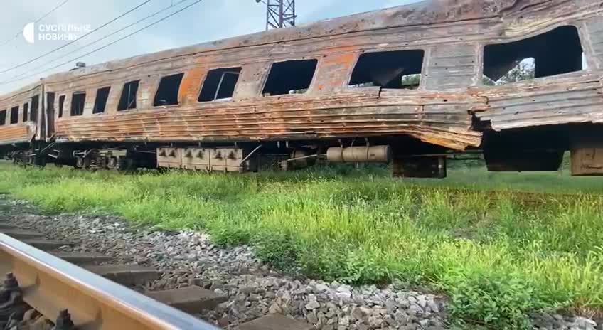 destroyed on August 24 by the Russian Iskander railway train with reservists of the AFU