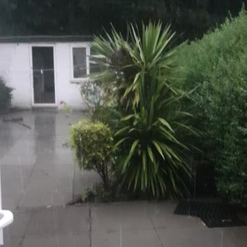 ASMR Sounds of Heavy Rain and Thundering after Hot Humid Weather UK