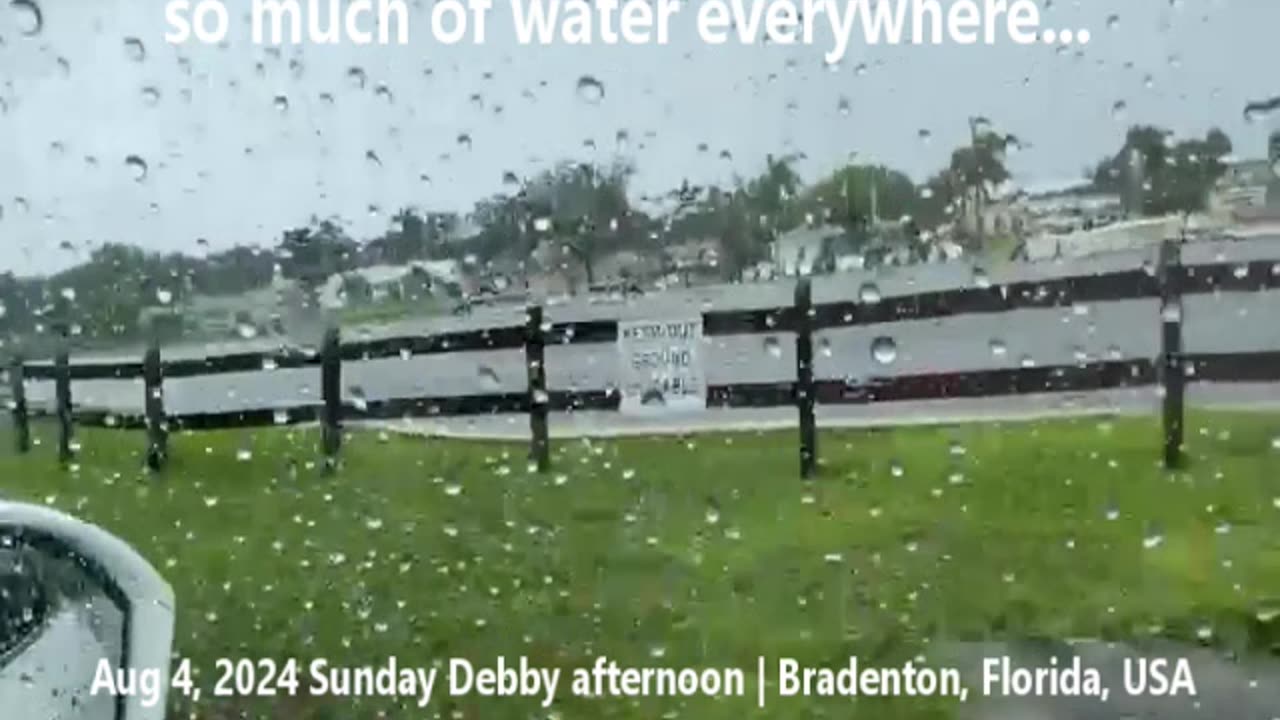 Aug. 4th, 2024 Sunday Tropical Storm Debby afternoon in Bradenton, FL USA