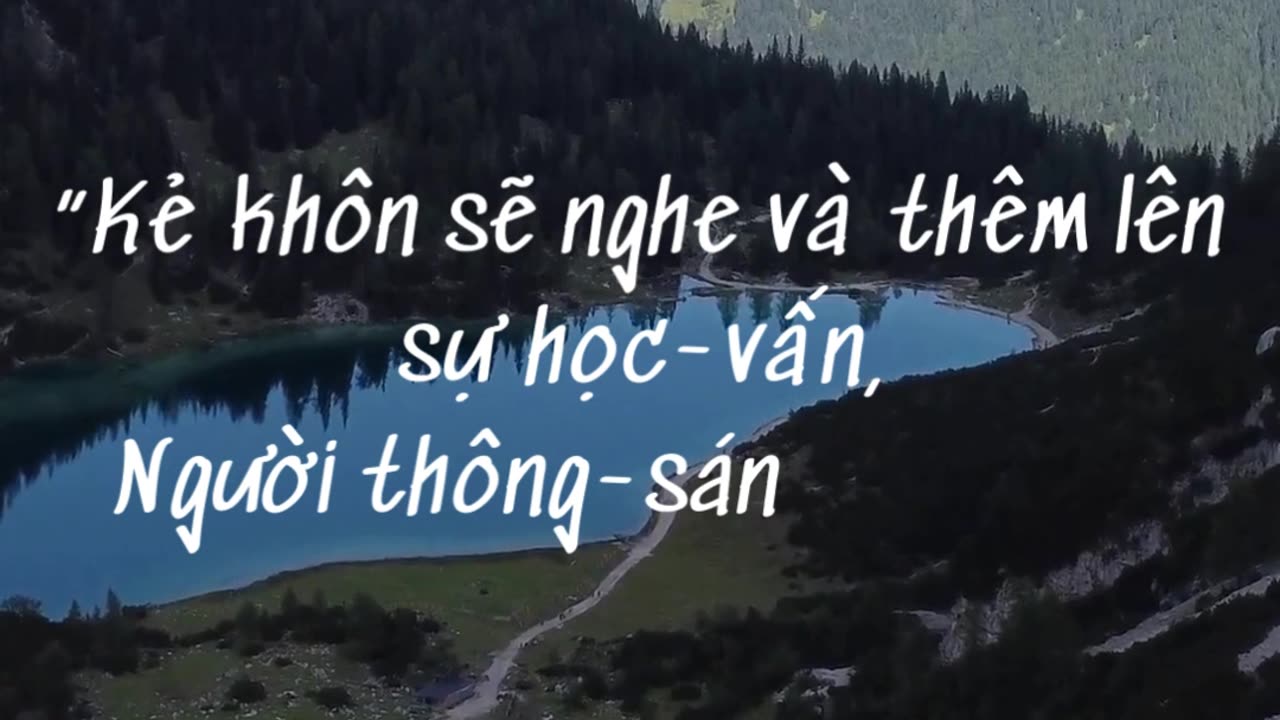 Sách Châm Ngôn đoạn 1 câu 5 | Những câu hay trong sách Kinh Thánh.