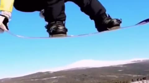 Close-up of skiing, really handsome