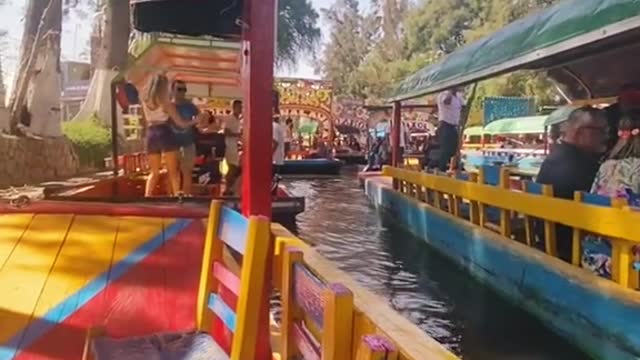 POV: You're riding a boat on an ancient Aztec canal: