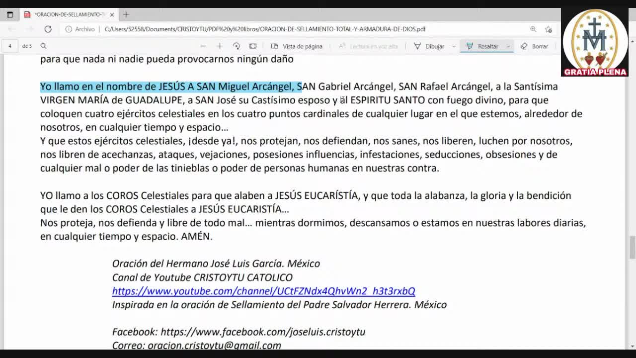 🙏🕊️ CENÁCULO DE ORACIÓN 25 septiembre 2021 sábado Corte de Maldiciones