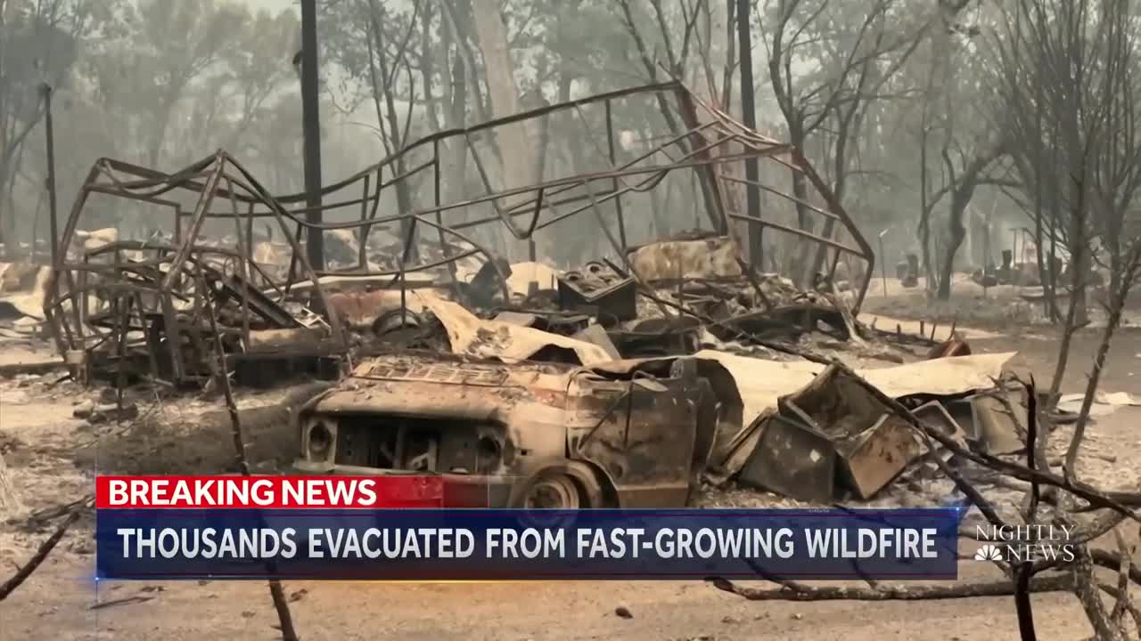 "California Fire Near Oregon Border Explodes In Size Overnight Amid Potential Heat Wave Forming "