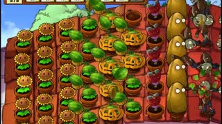 Plants vs Zombies Supervivencia 05 Tejado