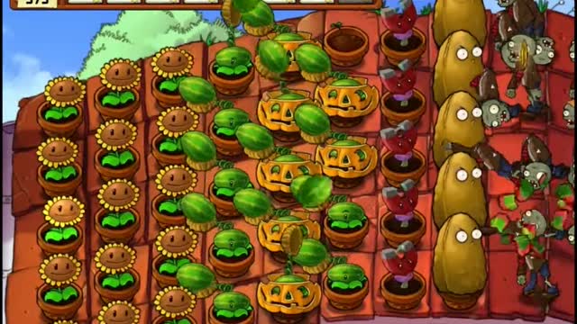 Plants vs Zombies Supervivencia 05 Tejado